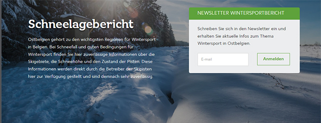 Schneelage Ostbelgien